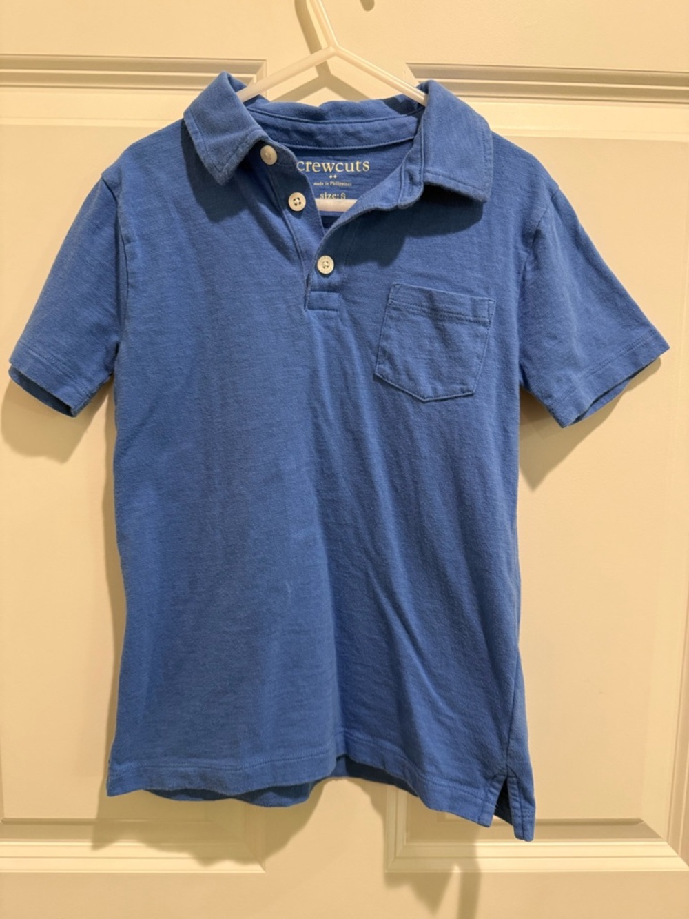 Crewcuts Size 6 Short-Sleeve Blue Polo with Chest Pocket